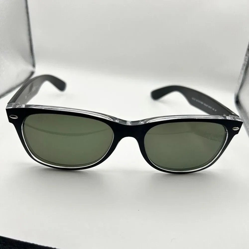 Ray-Ban RB2132 New Wayfarer Polarized Sunglasses Black/Green 55-18 145mm
